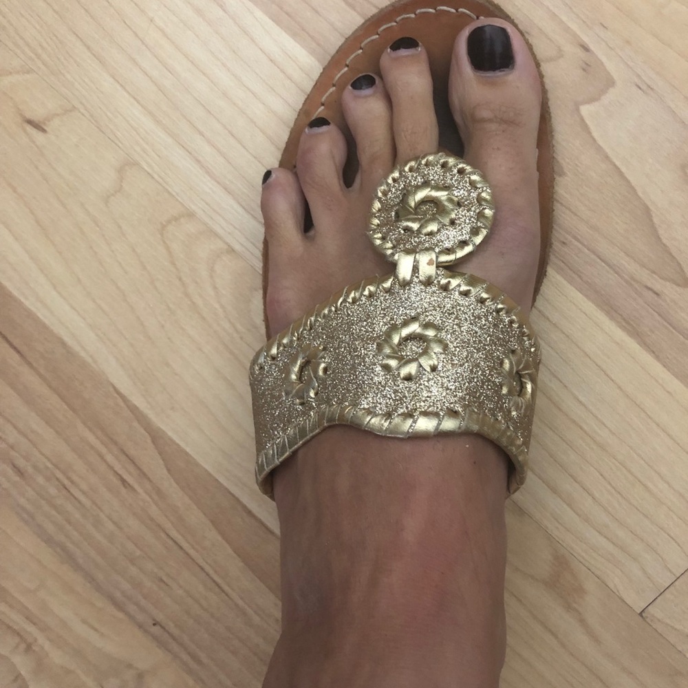 Authentic Jack Rogers Gold Glitter